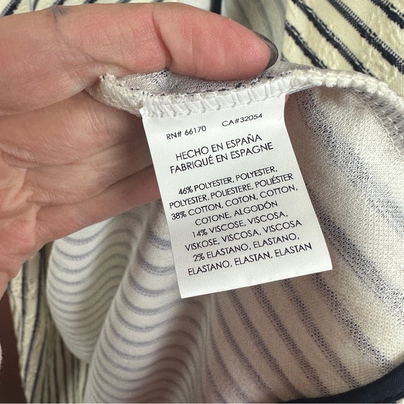 NWT Anthropologie Elevenses Bellport Jacket size Medium open front blue combo - Picture 13 of 13